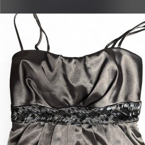 Speechless Charcoal Dress with Beaded Detail